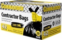 Commander 42 Gallon 2.5 MIL Black Heavy Duty Garbage Trash Bags - 32" x 46" - Pack of 20 - For Contractor, Industrial, Institutional, & Commercial