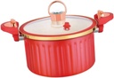 Micro Pressure Pot Slow Cooker 8L with Lid and Handle Easy Clean Heat Resistant Soup Pot Pressure Stew Pot for Rice Noodles