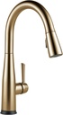 Delta Essa Touchless Kitchen Faucet with Touch Technology, Brushed Gold Kitchen Sink Faucet with Pull Down Sprayer, Single Hole, Champagne Bronze 9113TL-CZ-DST