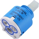 Diameter 35mm Ceramic Faucet Cartridge, WOWOW Cartridge Replacement for Single Handle Kitchen Bathroom Faucet Part, CUPC Certified Ceramic Faucet Valve