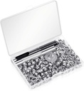 120 Sets Grommet Tool Kit 1/4 Inch, Cridoz 1/4 Grommet Eyelets Kit with Setting Tools and Storage Box for Fabric, Tarps, Curtains