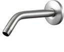 OFFO Shower Arm with Flange, 6 in Brushed Nickel Wall Mount Replacement Angle Shower Head Arm Wall-Mounted For Fixed Shower Head & Handheld Showerhead