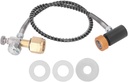 Soda Remote Hose, Stainless Steel CO2 Tank Cylinder Refilling Adapter, Wear Resist CO2 Cylinder Refill Adapter with 24 Inches for Soda Can Connector (CGA320 to TR21-4)