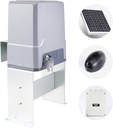 CO-Z Solar Powered Sliding Gate Opener, Solar Automatic Roller Gate Motor with Backup Batteries, Automatic Slide Gate Opener Kit for Fence Driveway, Auto Chain Gate Opener Hardware with Controllers
