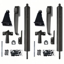 2 Sets Pneumatic Screen Door Closer, Heavy Duty Storm Door Closer Replacement with Door Handle, Soft Close Storm Door Latch with Adjustable Closing Speed for Home