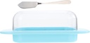 Butter Storage Box with Cutter Fresh-Keep Cheese Dish and Bread Box Sturdy Food-Grade Plastic for Kitchen Use and Meal Prep