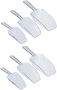 2sets Transparent Plastic Ice Scoops for Kitchen Use Versatile Food Scoops for Flour Sugar and Ice for Home and Bar Serving and Kitchen Supply