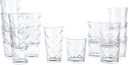Home 16 Piece Lattice Glassware Drinkware Set
