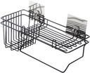 Sink Hanging Basket Space-Saving Soap Sponge Holder for Kitchen Sink Construction Black for Space Keeps Essentials Organized