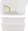 Pizza Dough Proofing Box, Pack of 3 Stackable BPA-Free Trays with Covers, Perfect as a Bread Proofing Box and Dough Container
