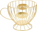 Zerodeko Storage Basket for Coffee Capsules Stylish Coffee Organizer Open Design for Keeping Your Counter Tidy