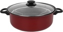 Nonstick Deep Fryer Pot Deep Frying Pan French Fries Cooker Butter Warmer Pot with Lid Net Basket Portable Saute Pan Cookware, 24cm