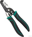 3 In 1 Wire Stripper with Safety Lock, 7 Inch Wire Stripper/Cutter/Crimping Tool for 10-20 AWG Solid and Stranded Wires