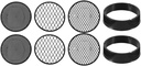 GANAZONO Garden Sieve Set 8pcs Mesh Sieve Strainer Compact Size Durable Material for Soil Filtering