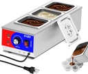 Chocolate Tempering Machine - Commercial Chocolate Melting Machine w/ 13L Capacity and 86-185℉ Temp Control, 1200W Professional Heated Chocolate Melter w/Stainless Steel Body, 110V,3 Tanks