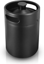2L/3.6L/5L Beer Barrel Mini Keg, Matte Black Home Brewery Growler Kegs Brewing Craft Beer Equipment Portable Home Camping Picnic(3.6L)