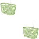2pcs Bathroom Counter Organizer Rotatable Hook Plastic Storage Basket Kitchen Bathroom Storage Hanging Basket