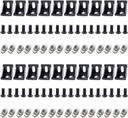 20 Sets Black 15 Series Aluminum Extrusion Bracket 1515 Angle Corner Piece with 20Pcs 15 Series Corner Brackets 1.5 Extruded Aluminum Profile Connectors 40Pcs Screws 1515 T Nut