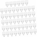 Cabilock 50pcs Invisible Plate Hangers for Wall Multi-use Dish Display Hooks Simple Vertical Plate Holders Easy Installation for Small