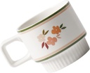 PRETYZOOM Vintage Ceramic Coffee Mug Set Rustic Milk and Coffee Cups Microwave Safe Drinkware for Office and Home Use