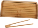 BESTOYARD Bamboo Bread Box Airtight Bread Container Loaf Storage for Kitchen Counter Random Style
