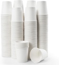 300 Pcs 6 oz Disposable Paper Cups, Hot Cold Beverage Drinking Cup for Coffee, Water, Tea, Juice, Espresso & Cortado (White)