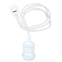 J-Type Track Pendant Light White Weave Rope Cord White Socket Retro Style Mini Lighting Industrial Factory Heads Pendant Lighting Juno System Customizable DIY Project