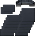 14Pcs Patio Cushion Covers Replacement Splashproof UV-Resistant Inelastic Covers with Zippers, Max Compatible 25.6x25.6x4inch Patio Cushion, for 7 Pcs Outdoor Patio Furniture Sets