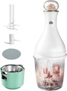 Meat Grinder Vegetable Chopper, Multifunctional Electric Food Processor 6 Blades 2 Blades Dual for Kitchen