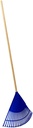 Leaf Rake – 22.5" Resin Head – 48" Hardwood Handle, Blue