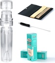 Herb Grinder with Cone Loader Filler Storage Container Grinding Filling Sifting & Storage 3 in1 Cone Loade Portable Rolling Paper and Brush(Transparent)