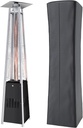 Kingdura 48,000 BTU Pyramid Patio Heater with Cover & Wheels, Outdoor Patio Heaters for Outdoor Use, Triple Safety Protection, 87" Quartz Glass Tube Propane Heater for Deck Backyard Commercial Balcony