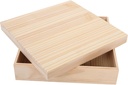 Dough Proofing Container With Lid: Homemade Pizza Bread Sourdough Wood Storage Box Japanese Sushi Trays Stackable Rectangle Platter For Charcuterie Restaurant