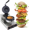 Ice Cream Maker Hamburger Waffle Maker,Ice Cream Stuffed Burger Machine,Adjustable Temperature 50-300℃, 5 Minutes Timer, Double-sided Heating, Non-stick Coating,Suitable for Home Kitchen