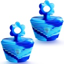 2 Pcs Silicone Tub Stopper Universal Bathtub Stopper Flower Shape Bath Tub Plug Drain Bathroom Shower Bathtub Drain Plug for Kitchen Bathroom Drains(Camouflage Blue)
