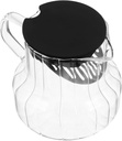 BESTYASH Hand Brewed Coffee Glass Pitcher Tea Kettle Carafe Espresso Pot Water Jug Stylish Stripes for Everyday Special Events