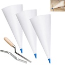 Biaungdo 3 Pack Tile Grout Masonry Mortar Bag & Brick Jointer & Tuck Pointers, Heavy Duty Piping Bags Grout Sealer Bag for Tile Installation(Blue)