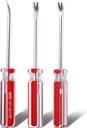 3 Packs Tack Lifter 3 mm U Tip Nail Staple Rivet Tack Puller Screwdriver Upholstery Staple Remover Tool for Furniture