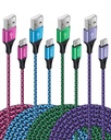 [4Pack/6FT] USB Type C to USB A Cable, 3A Fast Charging Long Android USBC Phone Power Charger Braided Cord for Samsung Galaxy Charger Droid Woven iPhone 17 16e 16 15 Pro Max Moto Android Type-C Cable