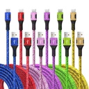 XIAWAO USB A to USB C Cable, for iPhone 17 16 15 Charger Cord (6Pack), Type C Cable Fast Charging for Galaxy S25 S24 S23 S22 A56 A55 A36 A35 A26 A25 A17 A16 A15, Moto g, Pixel 10 9