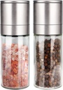 Gulex® Salt and Pepper Grinder Set, Pepper Mill, Sea Salt Shaker Grinder Refillable, Adjustable Coarseness, Stainless Steel with Ceramic Rotor(Seasoning not included)