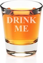 Drink Me Engraved Fluted Shot Glass