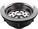 RV Sink Drain with Basket Strainer Stainless Steel 3 1/2"