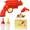 Kitchen Resturant Condiment Dispenser Bottle,200ml Condiment Gun ，ketchup Mustard Bbq Hot Sauce Container，sauce Ketchup Dispenser