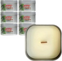 Coleman Scented Outdoor Citronella Candle with Wooden Crackle Wick, Pine Scent, 6 oz (Pack of 6)