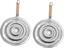2pcs Wooden Handle Insulation Cook Pads Coffee Mats Tabletop Insulation Pad for Kitchen Utensils Heat Diffuser Mats for Hot Dishes and Pans