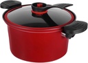 Cabilock Micro Pressure Cooker Nonstick Soup Pot with Double Handles and Lid Multi Functional Household Slow Cooker for Stewing and Cooking Gas and Induction Stovetops