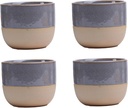 Ceramic Mug 4pcs Ceramic Coffee Cup 150ml Flat White Cup Espresso Cups Small Coffee Cup Set of 4 for Tea, Iced Tea, Whiskey Espresso Machine.