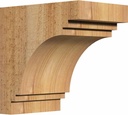 Ekena Millwork COR04X06X06PEC00RWR 4"W x 6"D x 6"H Pescadero Rough Sawn Corbel, Western Red Cedar