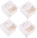 4pcs Festival Cake Boxes Handheld Dessert Packing Boxes for Bakery Desserts
